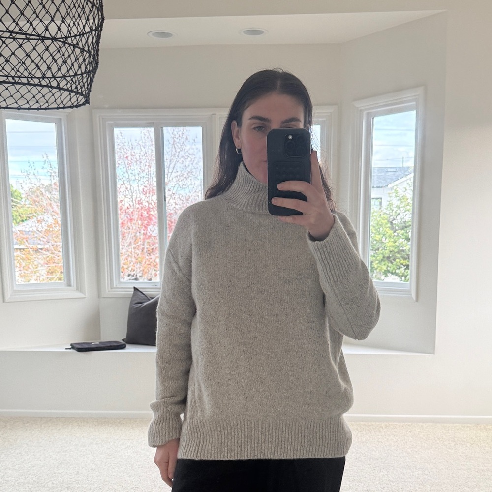 Vince Women's Cream Turtleneck Sweater